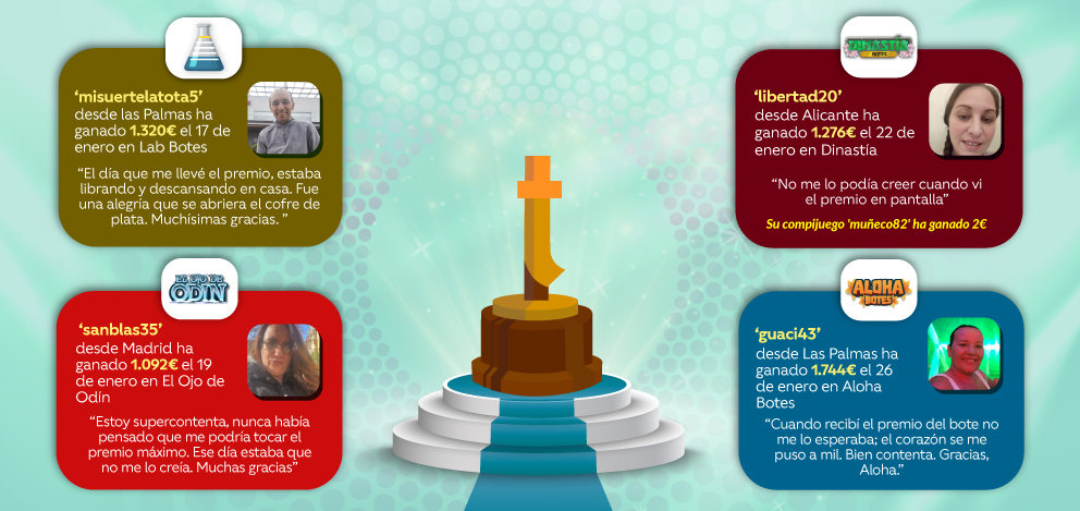 ¡Ganadores hasta el 26 de enero!