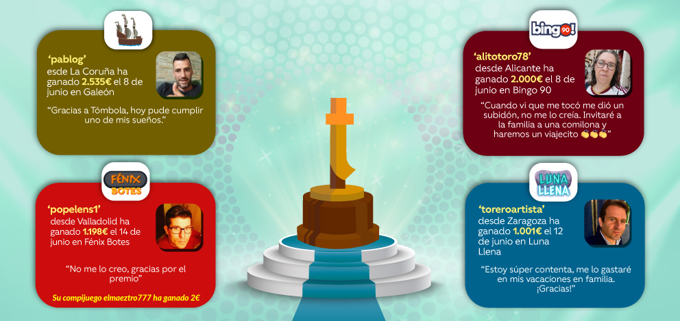 Algunos de nuestros ganadores...